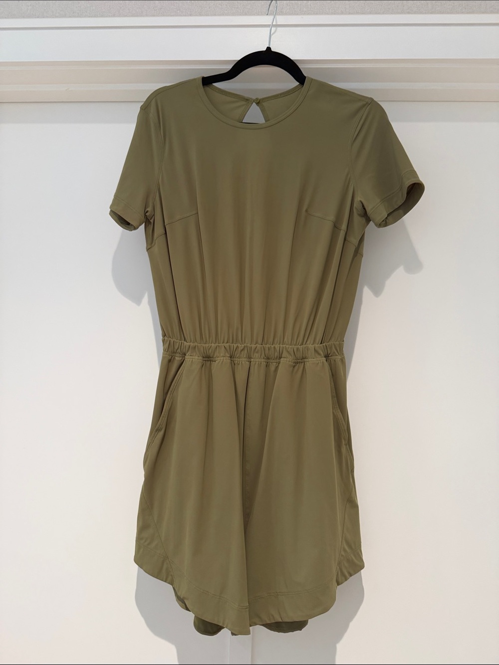 lululemon athletica Olive Green Short Sleeve Romper